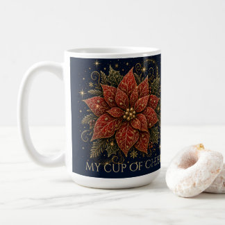 Taza De Café Navidad en las Estrellas | Flor de Pascua