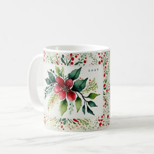 Taza De Café Navidad Encantada Elegancia Perenne