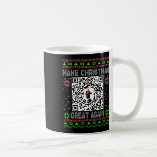 Taza De Café Navidad Fea Divertido Qr Presidente Trump Baile Có