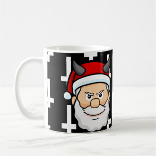 Taza De Café navidad fea malvada santa claus