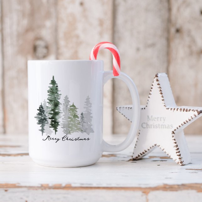 Taza De Café Navidad Feliz Árbol de Invierno personalizado (Subido por el creador)
