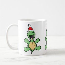 Taza De Café Navidad feliz de la tortuga