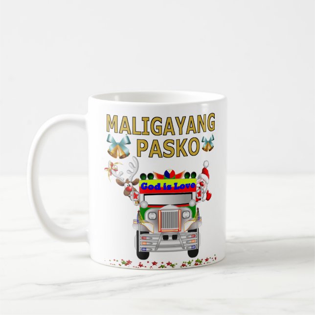 Taza De Café Navidad Feliz para los filipinos - Maligayang Pask (Izquierda)