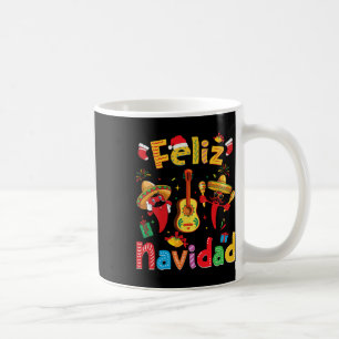 Taza De Café Navidad Fiesta mexicana de guitarra de pimienta ca