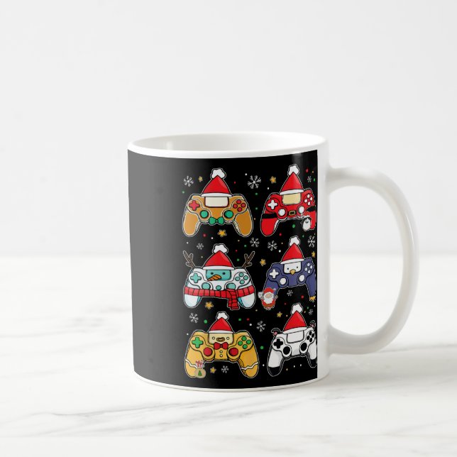 Taza De Café Navidad Gamer Controller Xmas Gaming Men Boys Ki (Derecha)
