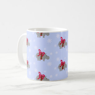 Taza De Café Navidad Hipopótamo Vacaciones