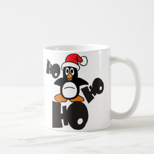 Taza De Café Navidad - Ho Ho Ho Papá Noel Pingüino 1