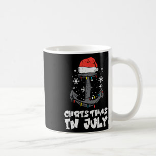 Taza De Café Navidad Julio Ancla Xmas Playa Verano Hombres Chic