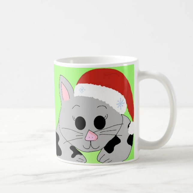 Taza De Café Navidad Meowy Gato (Derecha)