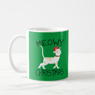 Taza De Café Navidad Meowy - Navidad Divertida    