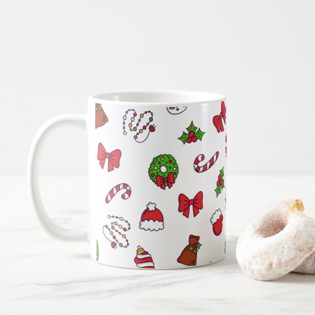 Taza De Café Navidad minimalista (Con donut)