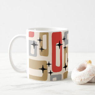 Taza De Café Navidad Moderna de Época Media Atómica