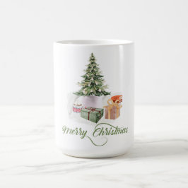 Taza De Café navidad navidad adorable árboles modernos y rústic