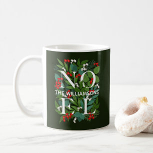 Taza De Café Navidad Nombre de Familia Personalizado