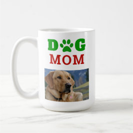 Taza De Café Navidad Perro Mamá Paw Imprimir Foto De Snowflake