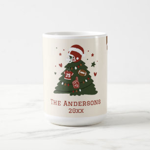 Taza De Café Navidad personalizada de fútbol americano