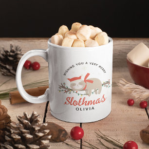 Taza De Café Navidad personalizada para niños, perezoso lindo