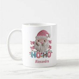 Taza De Café Navidad Personalizada Santa Cute “Ho Ho Ho” Fiesta
