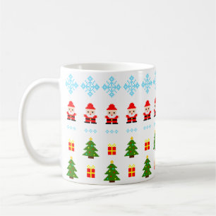 Taza De Café Navidad Pixel Art
