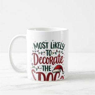 Taza De Café Navidad Probablemente Decore Perro Xmas Familia Ni