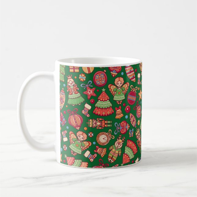 Taza De Café Navidad Retro (Izquierda)