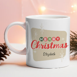 Taza De Café Navidad retro de verano moderno