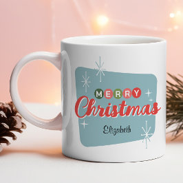 Taza De Café Navidad retro de verano moderno