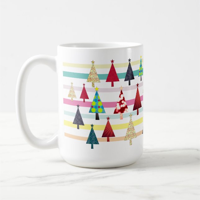Taza De Café Navidad Retro Moderna  (Izquierda)