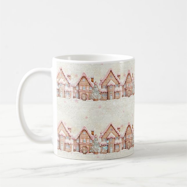Taza De Café Navidad Rosa  (Izquierda)