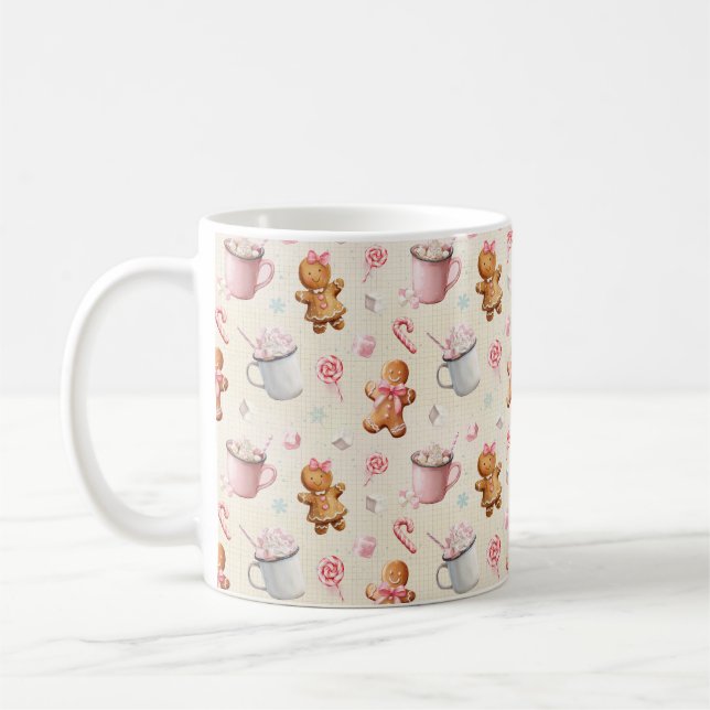 Taza De Café Navidad Rosa  (Izquierda)