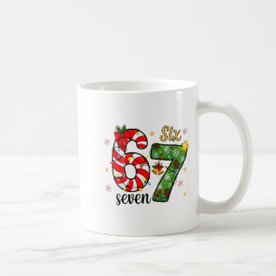 Taza De Café Navidad Seis Siete Divertido Moderno 6 7 Meme Vira
