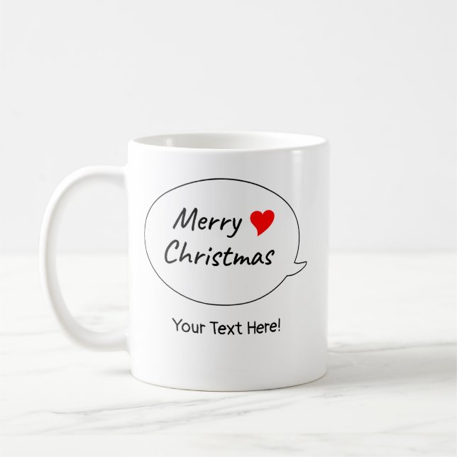 Taza De Café Navidad sincera corazones alegres (Izquierda)