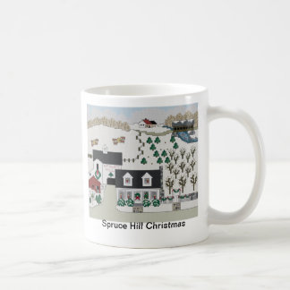 Taza De Café Navidad Spruce de la colina