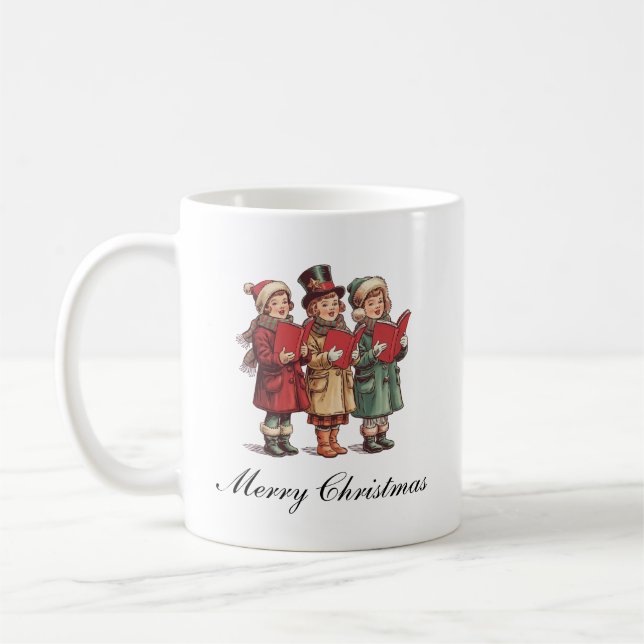 Taza De Café Navidad tradicional vintage (Izquierda)
