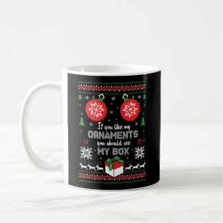 Taza De Café Navidad traviesa inapropiada como mis ornamentos C