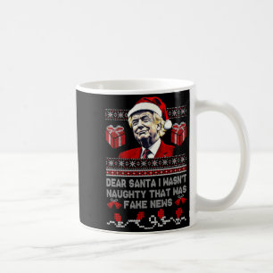 Taza De Café Navidad Trump Querido Santa Noticias Falsas Divert