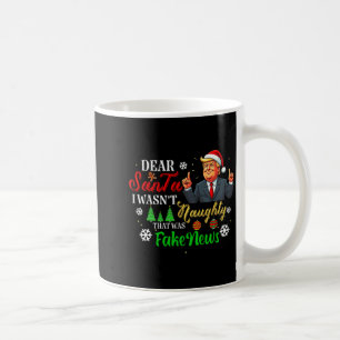 Taza De Café Navidad Trump Querido Santa Noticias Falsas Divert