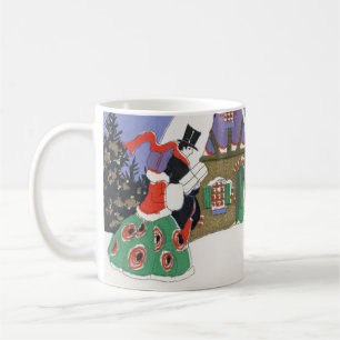 Taza De Café Navidad Vintage, Pareja Victoriana que va a una Fi