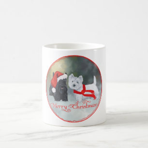 Taza De Café Navidad Westie Scottie