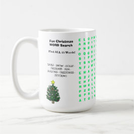 Taza De Café Navidades 15 Word Puzzle Fun
