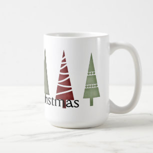 Taza De Café Navidades 1: La línea de los árboles Feliz Mug de 