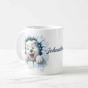 Taza De Café Navidades 3D de Cute Polar Bear