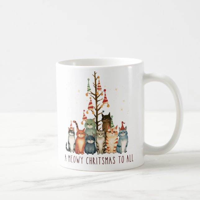 Taza De Café Navidades A Todos Y A Los Gatos (Derecha)