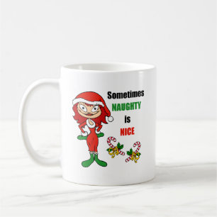 Taza De Café Navidades A Veces traviesos es agradable - Auburn 