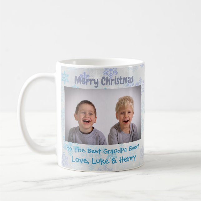 Taza De Café Navidades Abuelos Abuelos Personalizado Foto (Izquierda)