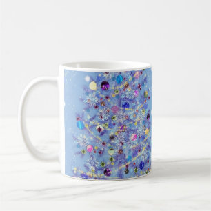 Taza De Café Navidades acarician regalo con bello árbol de Navi