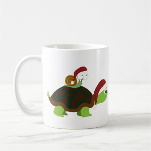 Taza De Café Navidades acechan a una tortuga