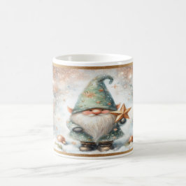 Taza De Café Navidades acogedores copos de nieve de oro de invi