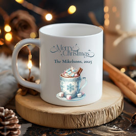 Taza De Café Navidades acogedores de Blue Rustic