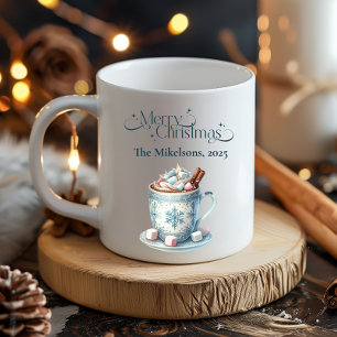 Taza De Café Navidades acogedores de Blue Rustic